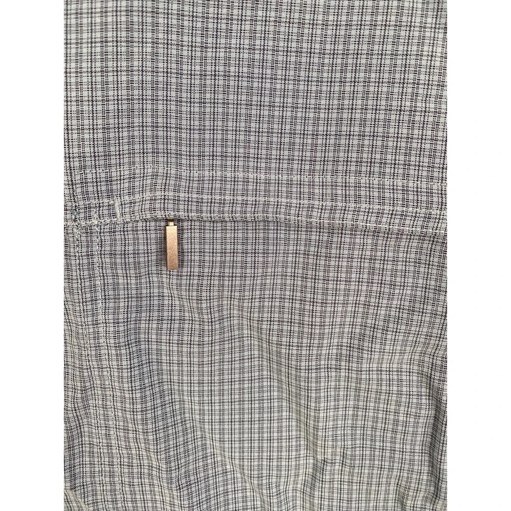 The North Face Mens Blue Grid Short Sleeve Vented Hiking Button Up Shirt Large